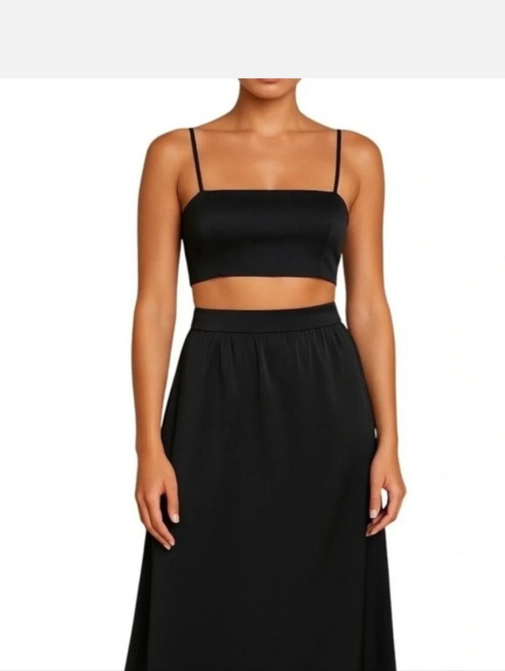 House of Harlow 1960 Black Two Piece Maxi Skirt Set Size M Resort Wear, Chic.